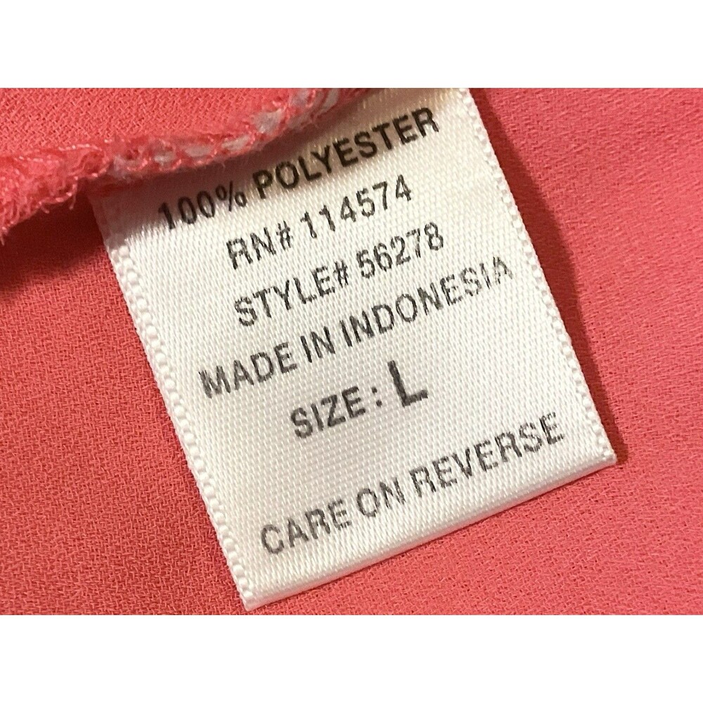 Pleione Women’s Draped Blouse Size L, Pink - Picture 6 of 9
